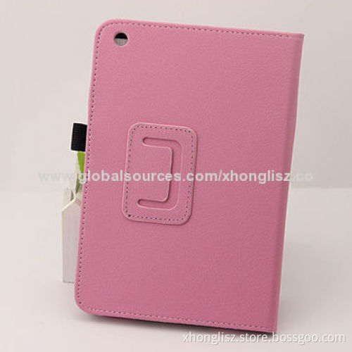 Soft PU leather case for iPad mini, various color options, with folding stand design